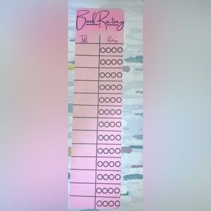 5 (Handmade) Book review bookmark